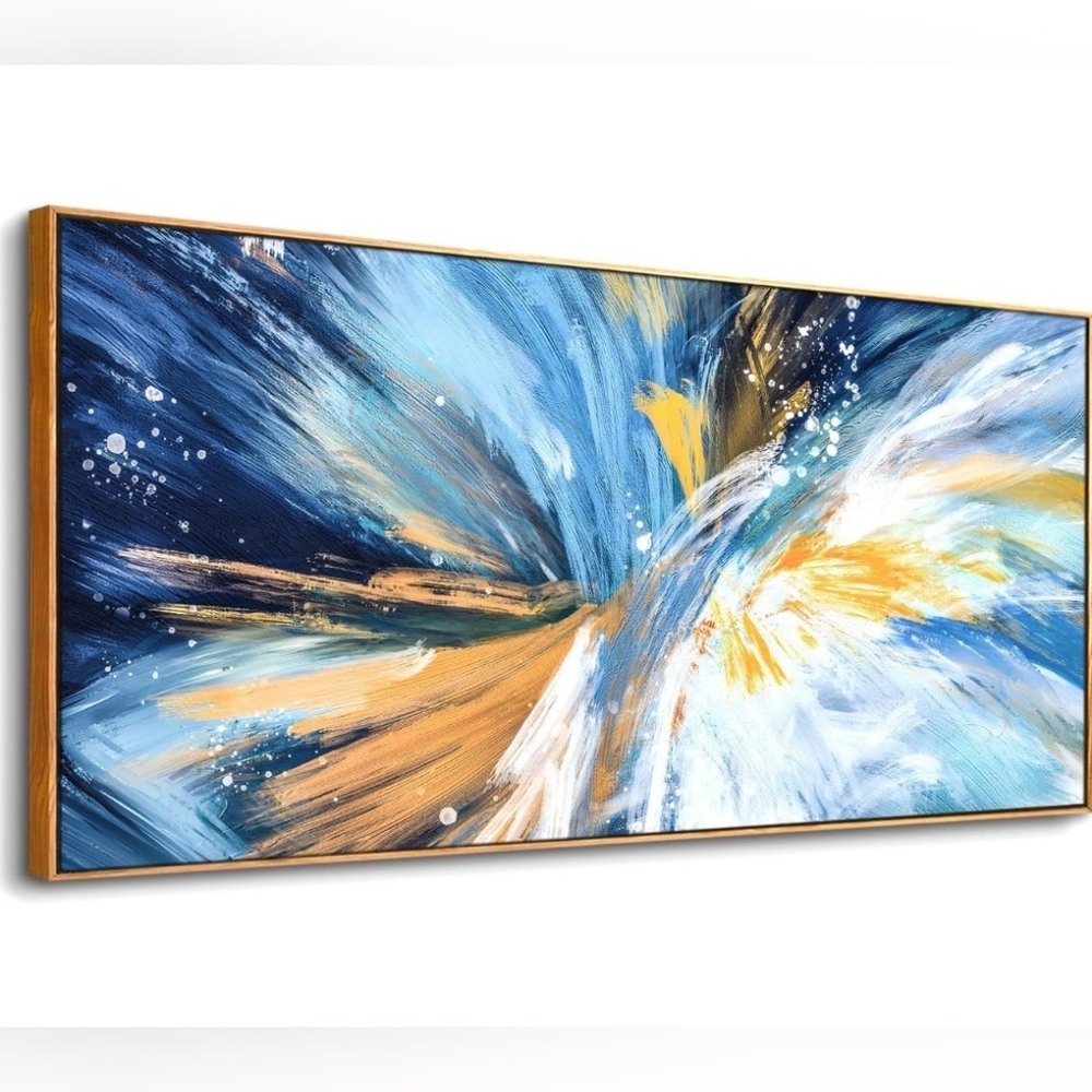 Fantasy Colorful Abstract Canvas Wall Art - Ready to Hang 20x40"